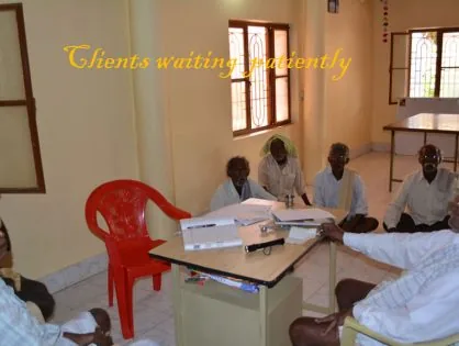 Clients waiting patiently